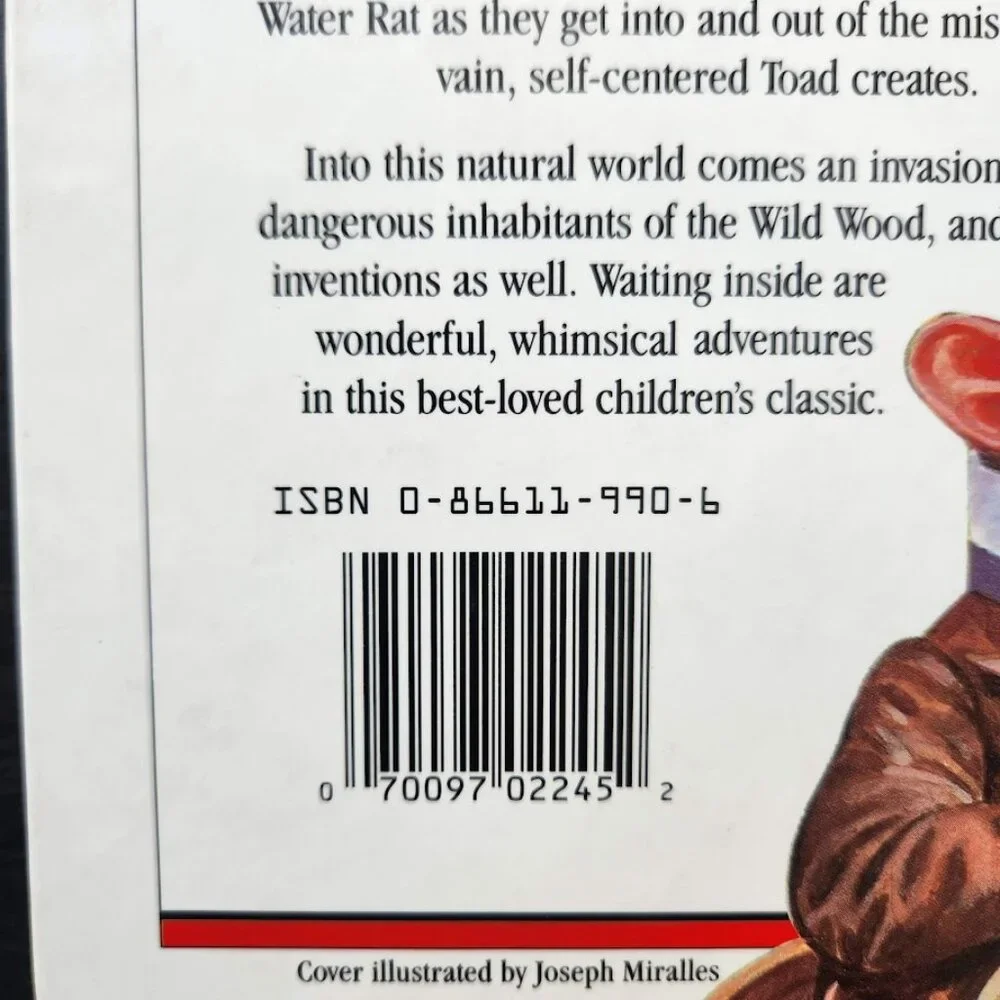 The Wind in the Willows 1996 Vintage Book Hardcover by Kenneth Graham  Print len